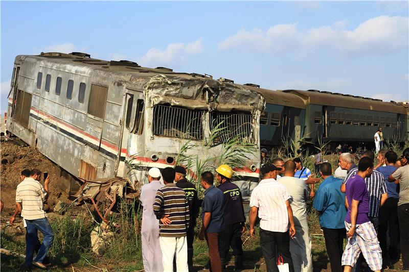 EGYPT ACCIDENT TRAINS COLLIDE