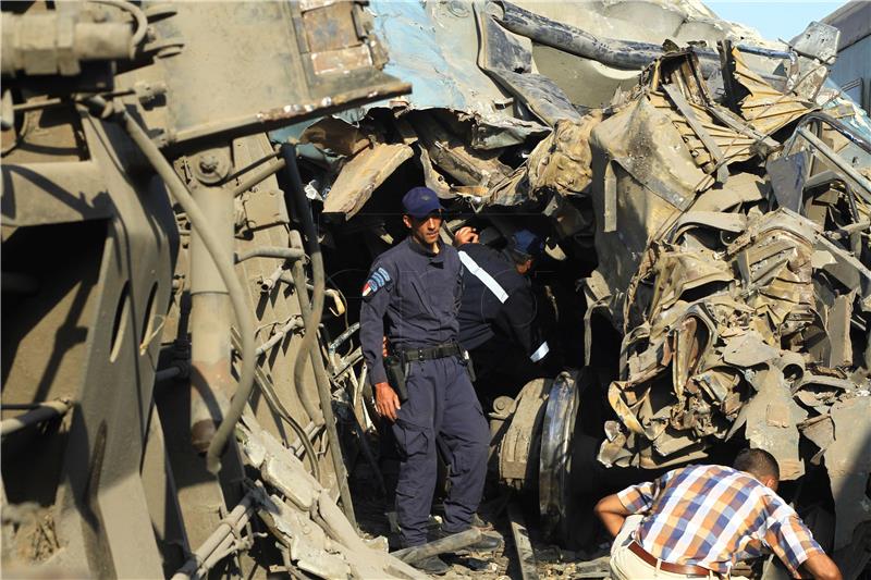 EGYPT ACCIDENT TRAINS COLLIDE