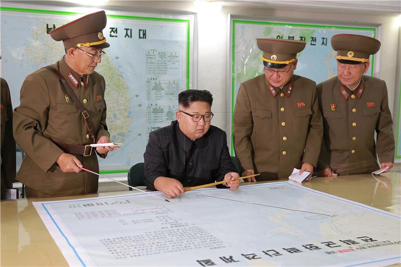 NORTH KOREA KIM JONG UN INSPECTS MILITARY PLANS