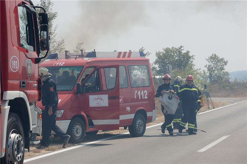 Požar borove šume kod Supetra na otoku Braču 