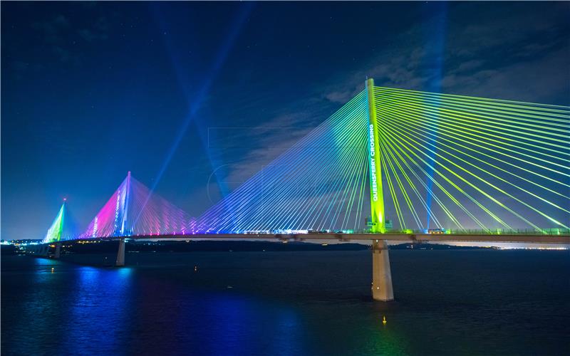 BRITAIN SCOTLAND WALK OVER QUEENSFERRY CROSSING