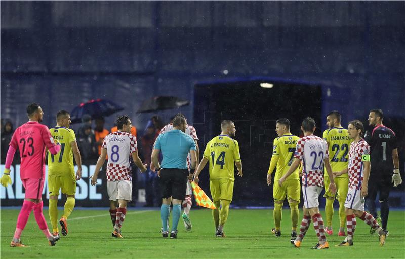 Prekinuti susret Hrvatske i Kosova igrat će se u nedjelju, čeka se službena potvrda