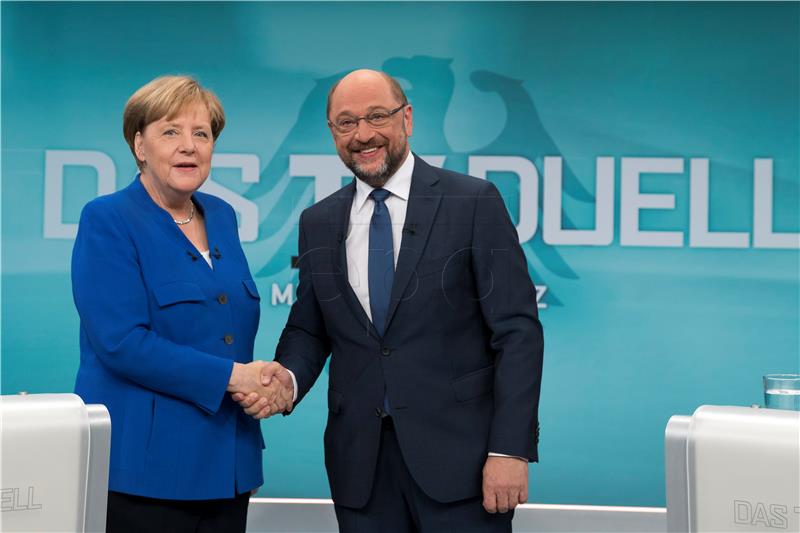 GERMANY ELECTIONS MERKEL SCHULTZ TV DEBATE