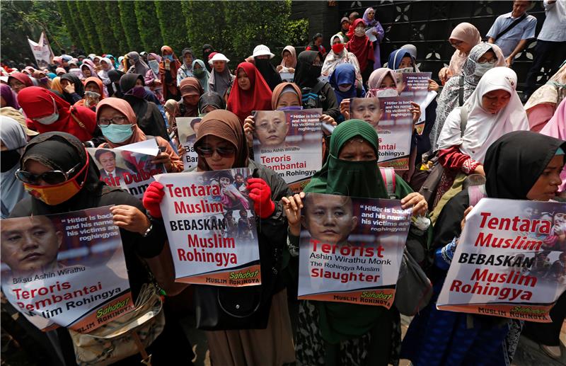 INDONESIA MYANMAR ROHINGYA PROTEST