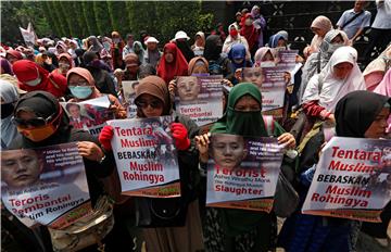 INDONESIA MYANMAR ROHINGYA PROTEST