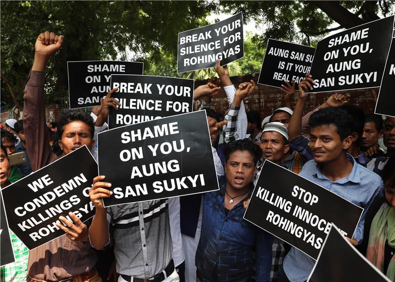 INDIA ROHINGYA MUSLIMS PROTEST