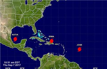 ATLANTIC OCEAN HURRICANE IRMA JOSE KATIA