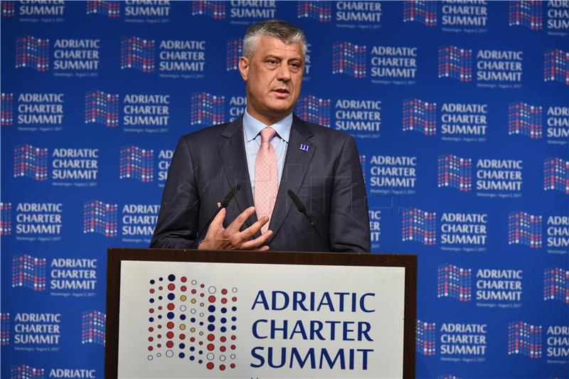 Thaci expects Kosovo army to be formed by year's end