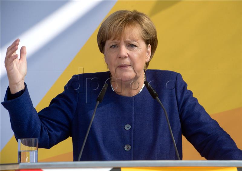 Merkel attends CDU Election campaign in Germany