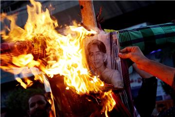 PAKISTAN MYANMAR ROHINGYA PROTEST