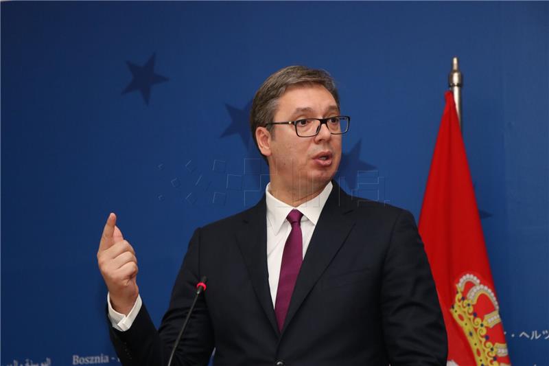 Vucic finds Croatian war veterans law's article "very difficult" for Serbs