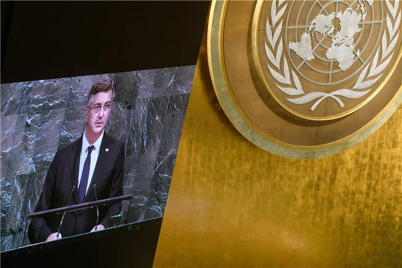 Plenkovic defends withdrawal from border arbitration in UN speech