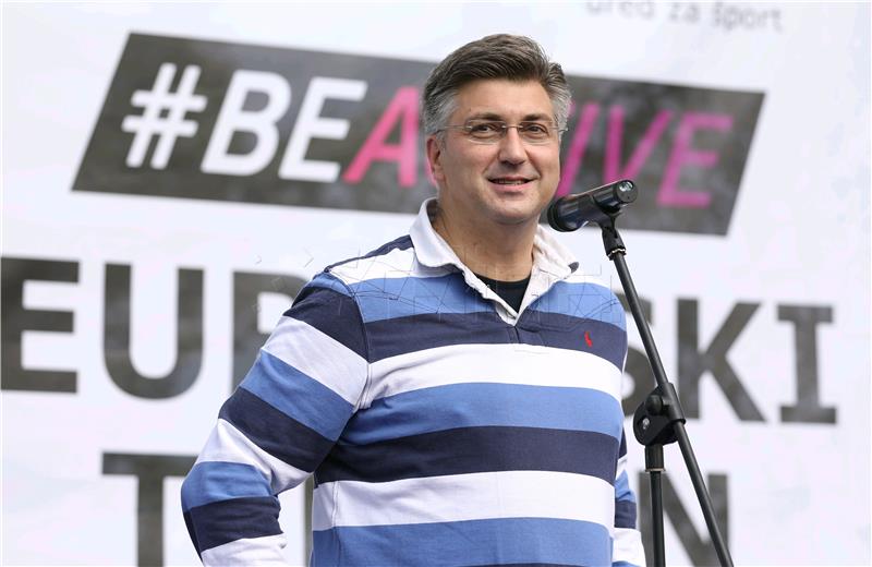 Premijer Plenković na Jarunu otvorio Europski tjedan sporta 