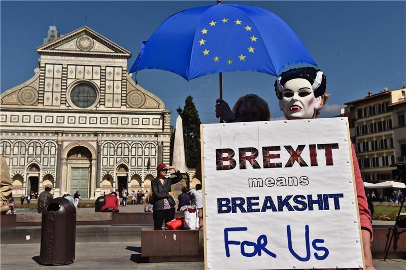 ITALY BRITAIN MAY BREXIT SPEECH