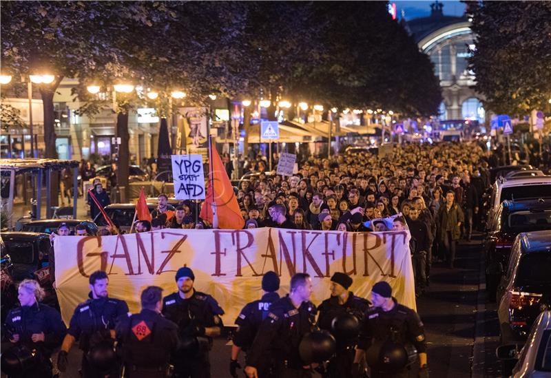 German election - anti-AfD protest