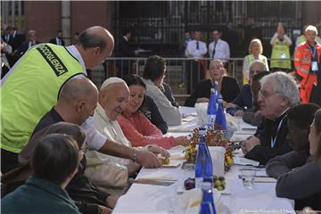 ITALY POPE FRANCIS VISITS CESENA AND BOLOGNA