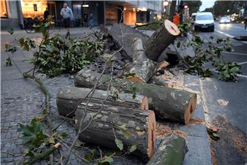 Aftermath of Storm Xavier in Berlin