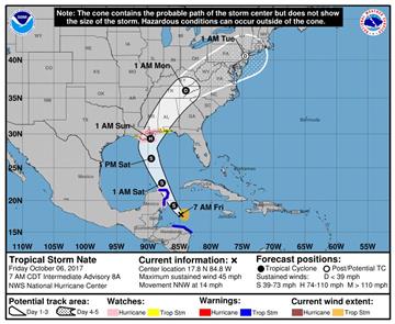 ATLANTIC OCEAN TROPICAL STORM NATE