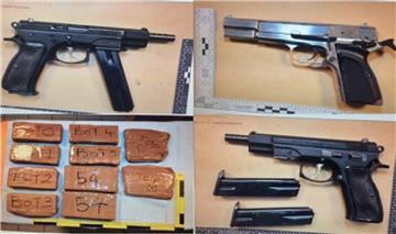 BRITAIN FRANCE FIREARMS AND DRUGS SEIZED