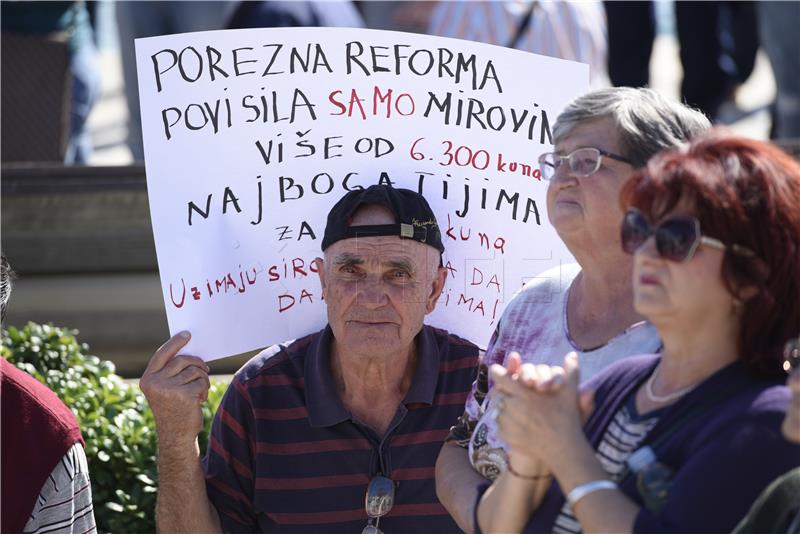 Prosvjed umirovljenika u Splitu