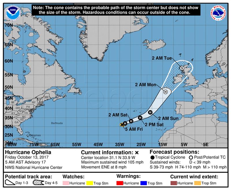 IRELAND BRITAIN HURRICANE OPHELIA