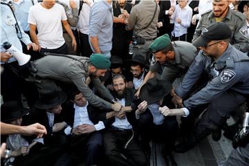 ISRAEL ORTHODOX JEWS ARMY PROTEST