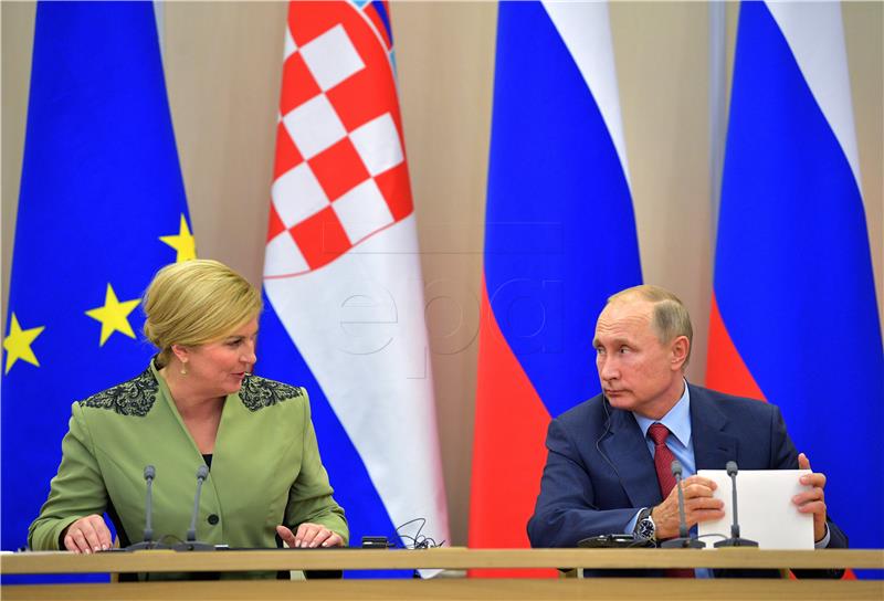 Putin says Russia ready to help build gas transportation infrastructure in Croatia