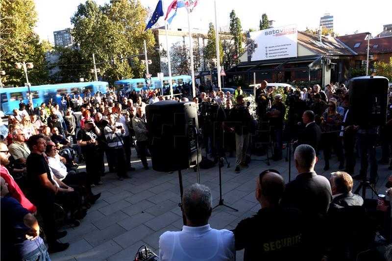 Obilježavanje trogodišnjice početka prosvjeda hrvatskih branitelja i članova njihovih obitelji