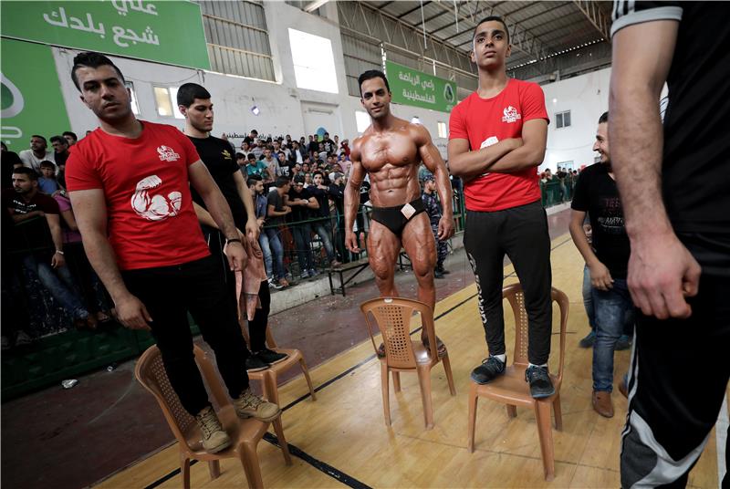 MIDEAST PALESTINIANS BODYBUILDING CHAMPIONSHIP GAZA