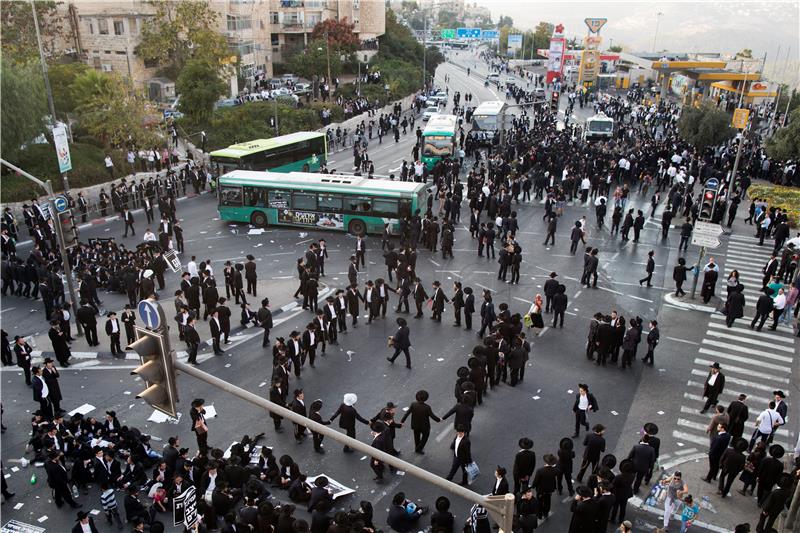 ISRAEL ORTHODOX JEWS ARMY PROTEST