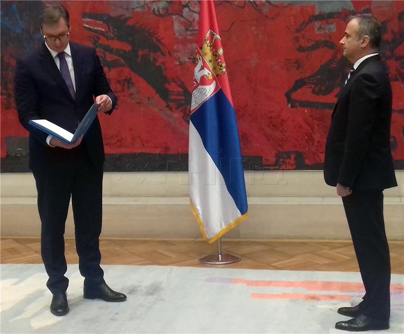 Serbian president receives credentials from Croatia's new ambassador