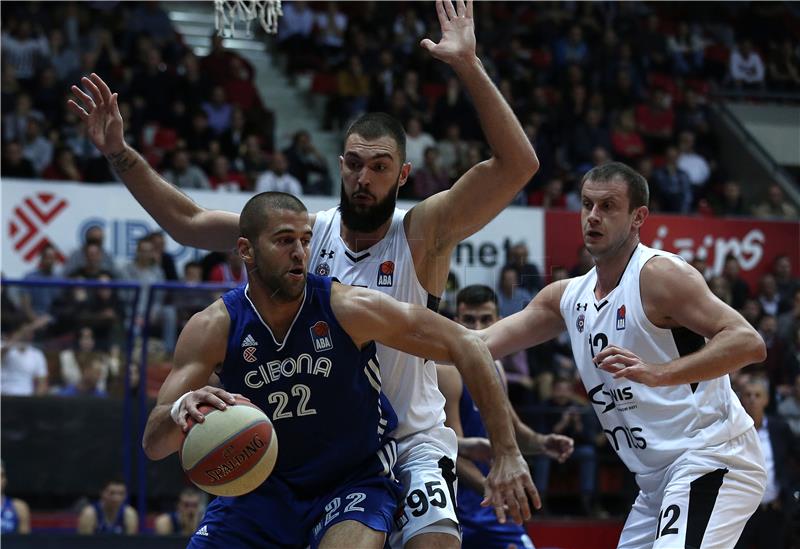 Utakmica košarkaške ABA lige Cibona - Partizan