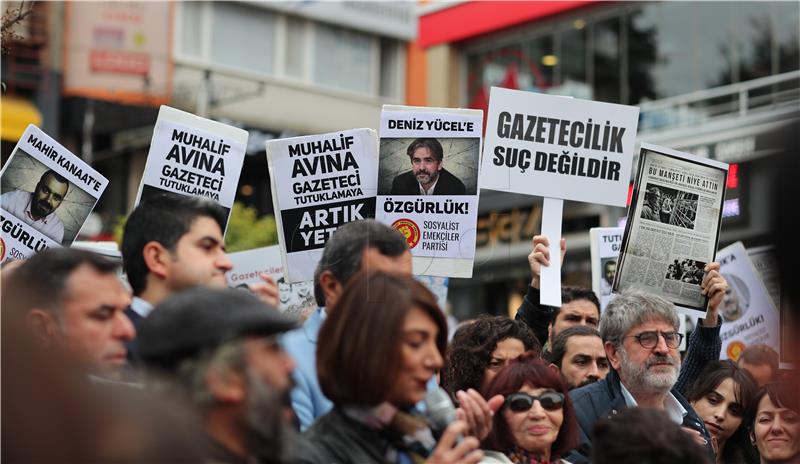 TURKEY PROTEST ARRESTED JOURNALISTS