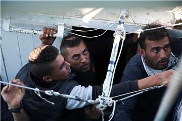 AT SEA ITALY MIGRANTS