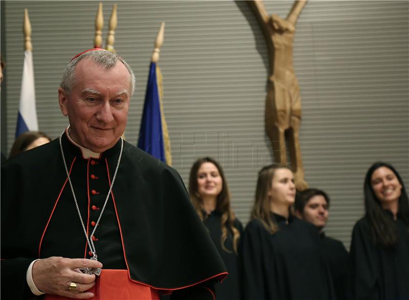 Državni tajnik Svete Stolice Pietro Parolin na Hrvatskom katoličkom sveučilištu nazočio proslavi dana HKS-a