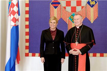 Predsjednica Kolinda Grabar Kitarović i državni tajnik Svete Stolice Pietro Parolin