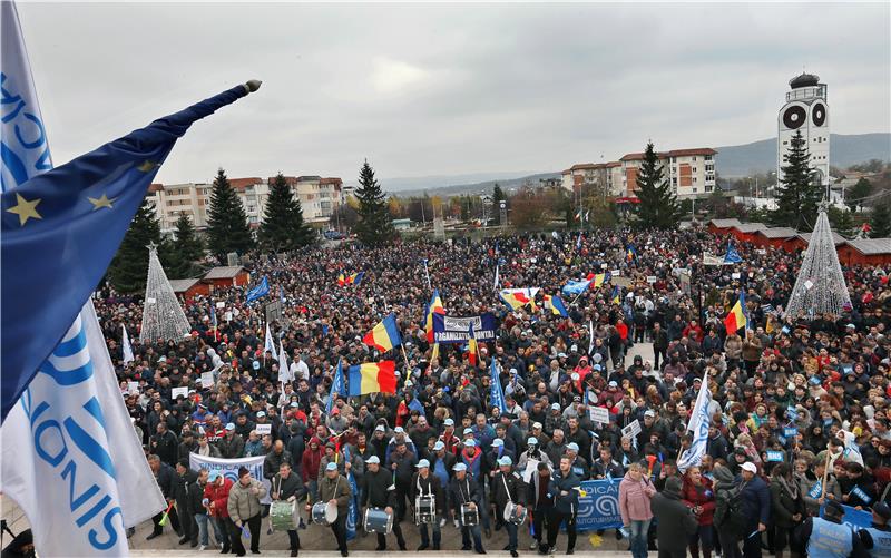 ROMANIA  PROTEST AGAINST GOVERNMENT SOCIAL AND LABOR POLICIES