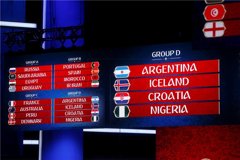 RUSSIA SOCCER DRAW FIFA WORLD CUP 2018