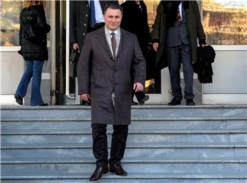 FYROM EX MACEDONIAN PM GRUEVSKI LEAVES THE COURT