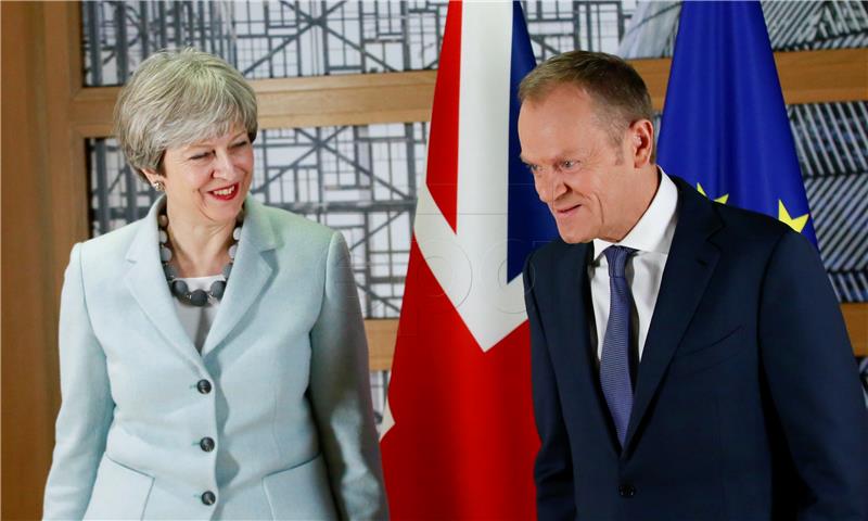 BELGIUM EU BREXIT THERESA MAY IN BRUSSELS