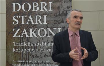 Izložba "Dobri stari zakoni - tradicija suzbijanja korupcije u Hrvatskoj"