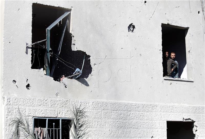 MIDEAST ISRAEL PALESTINIANS DAMAGED BUILDING AIRSTRIKES GAZA