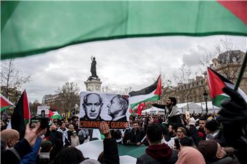 FRANCE PROTEST ISRAEL NETANYAHU VISIT