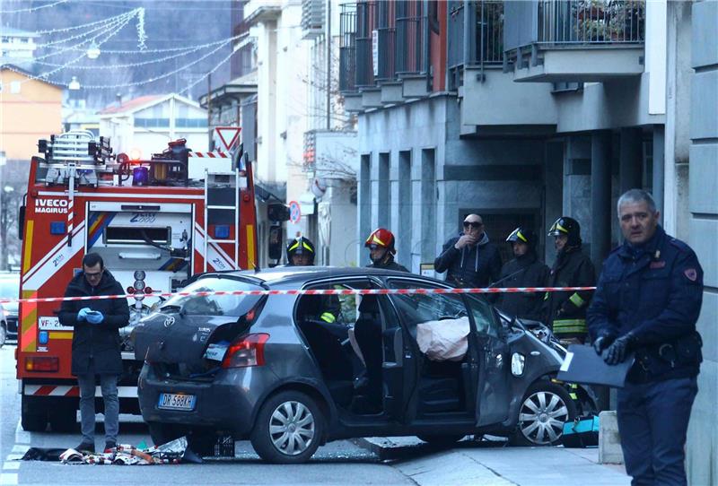 ITALY CAR CRASH CHRISTMAS MARKET