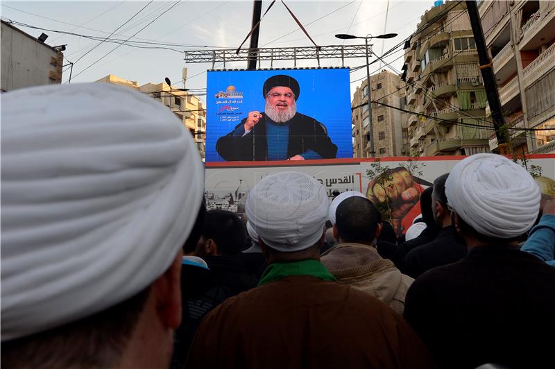 LEBANON PALESTINE USA JERUSALEM HEZBOLLAH PROTEST