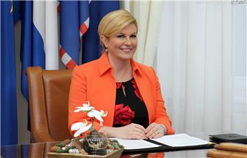 Croatian President temporarily relocates her office