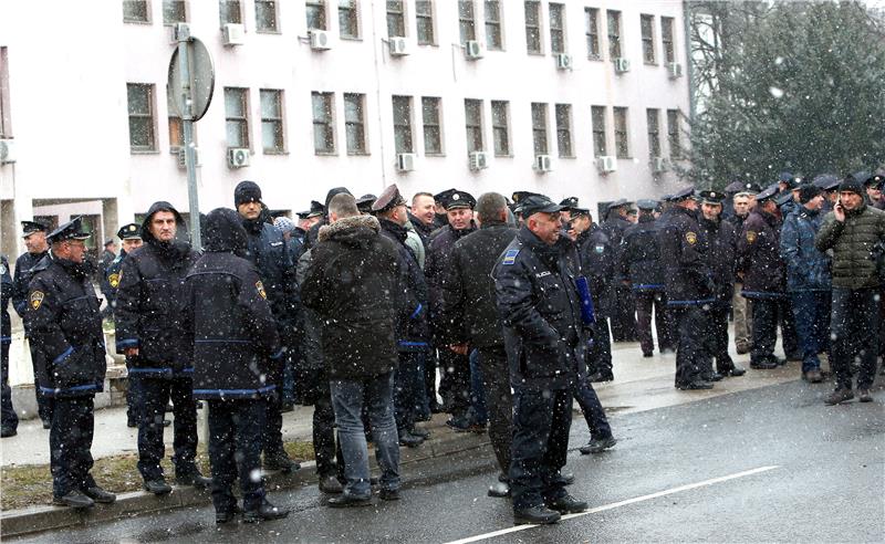 BOSNIA POLICE PROTEST