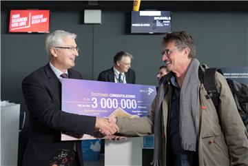 Three millionth passenger arrives at Zagreb airport