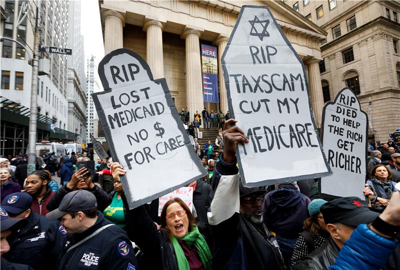 USA NEW YORK TAX LEGISLATION PROTEST