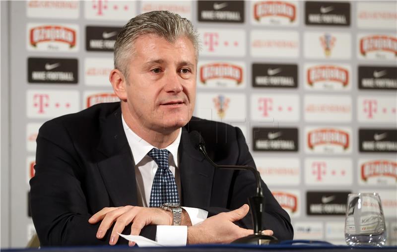  Davor Suker holds a press conference on Friday